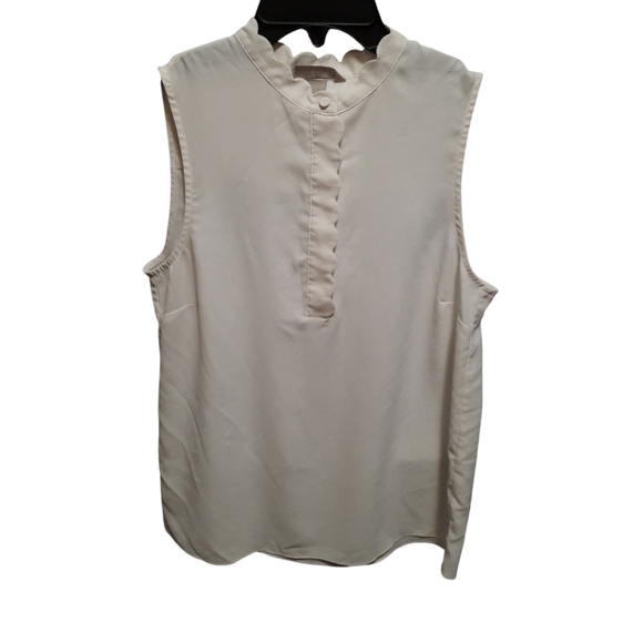 H&M White Sleeveless Blouse Size 4 - Picture 1 of 6